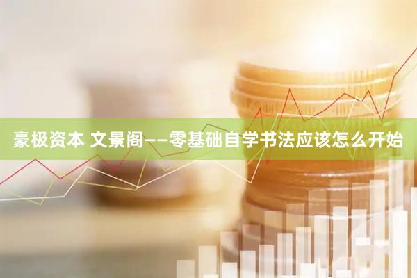 豪极资本 文景阁——零基础自学书法应该怎么开始