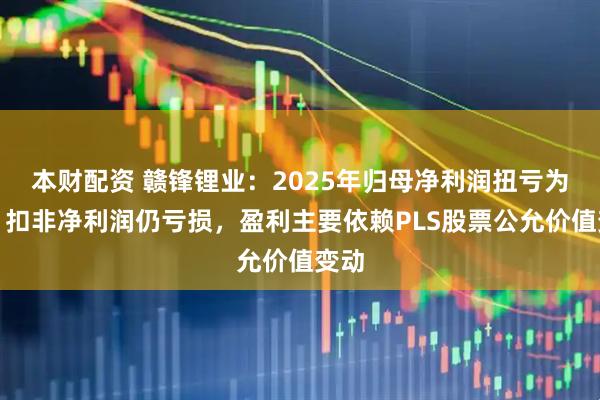 本财配资 赣锋锂业：2025年归母净利润扭亏为盈，扣非净利润仍亏损，盈利主要依赖PLS股票公允价值变动